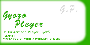 gyozo pleyer business card