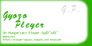 gyozo pleyer business card